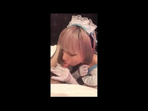 ❤️ 日本偶像[mayuka]，法国女仆装，第一部分，口交和用乳液打飞机 Just porn